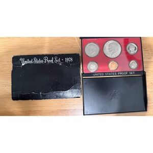 1978 US Mint Proof Set Eisenhower Dollar 6 Coin Collection Original Packaging